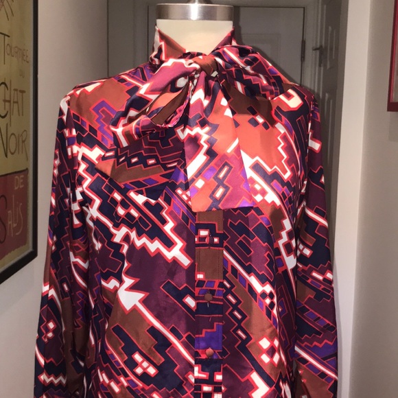 Vintage Lady Bayord Pussy Bow pattern Dress Sz12😘 - Picture 3 of 8